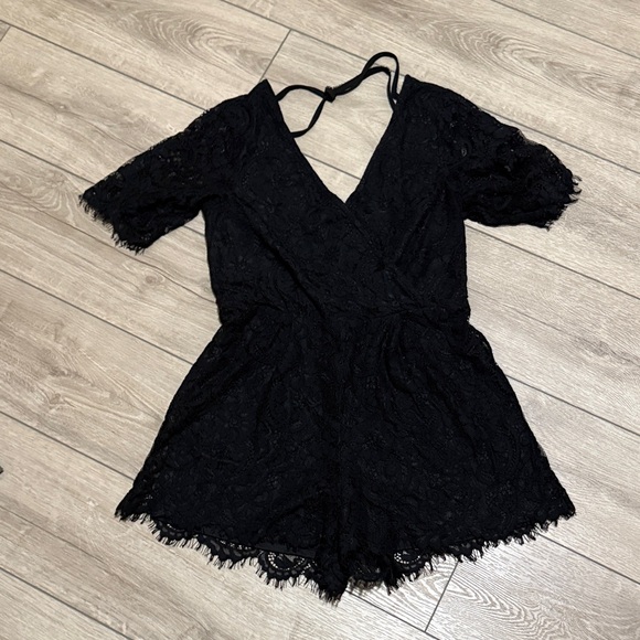 Trixxi Pants - Trixxi Black Lace Jumpsuit